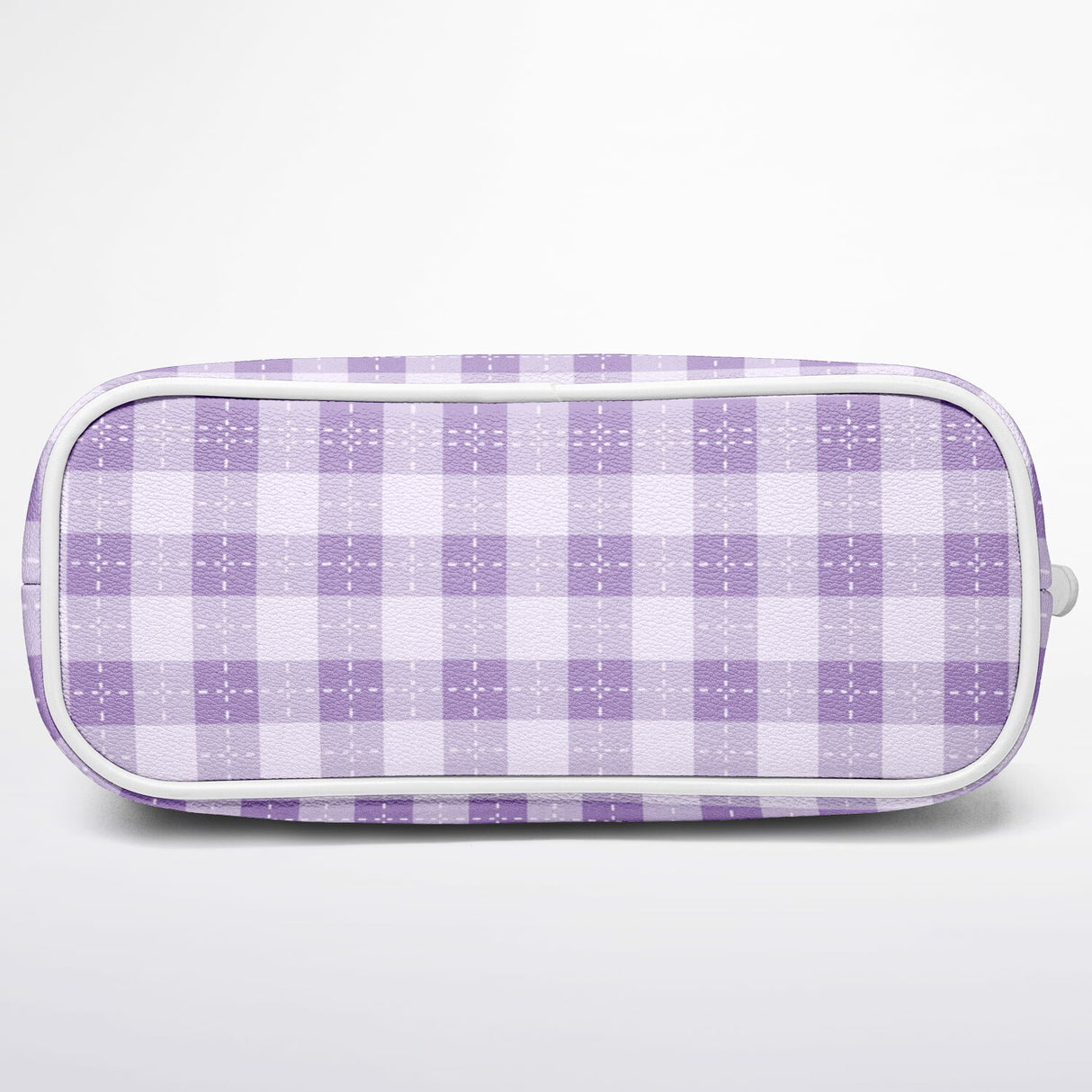 Blush Garden™ Leather Tote – Soft Purple Pink Plaid Purse | Feminine Spring Handbag | Girly Plaid Tote for Women