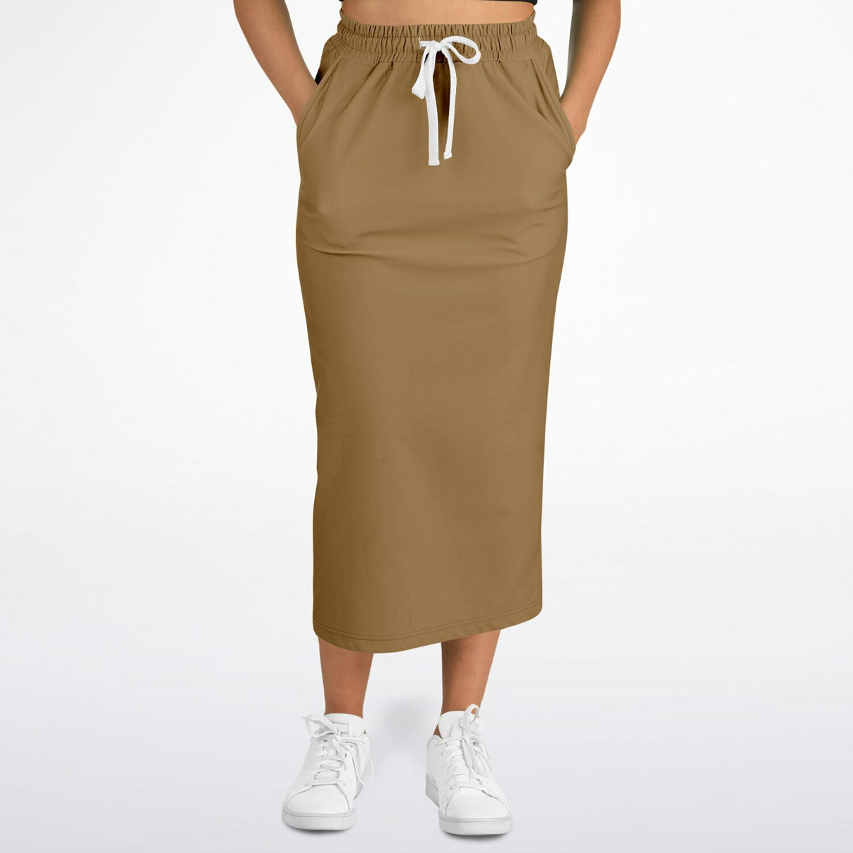 Beige Rage Modest Maxi Skirt – Neutral Tan Long Skirt with Pockets (Ultra-Soft & Machine Washable)