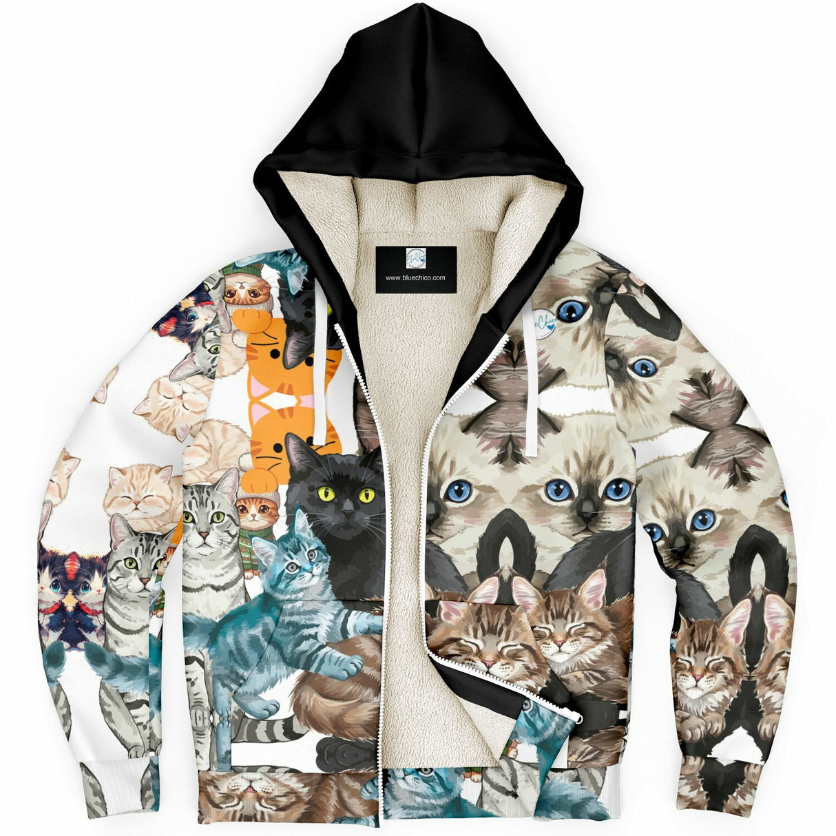 Cat Love UNISEX Zip Up Youth Coat (Husky Fit)