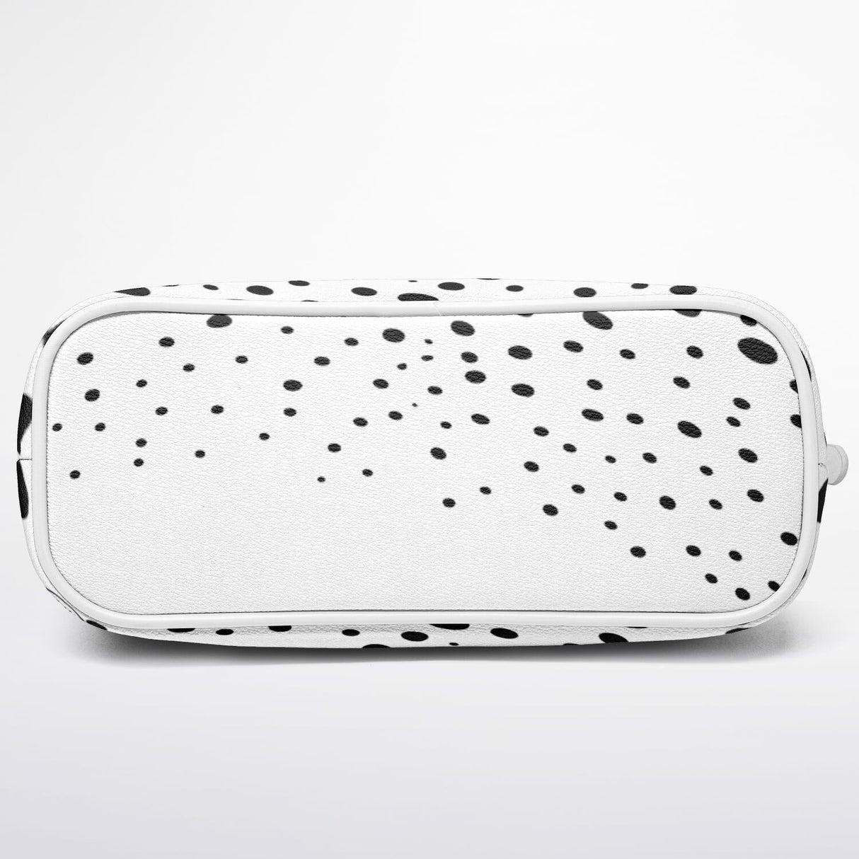 Retro Heiress™ Leather Tote – 90’s Black & White Polka Dot Purse | Vintage-Inspired Leather Handbag | Classic Chic Tote