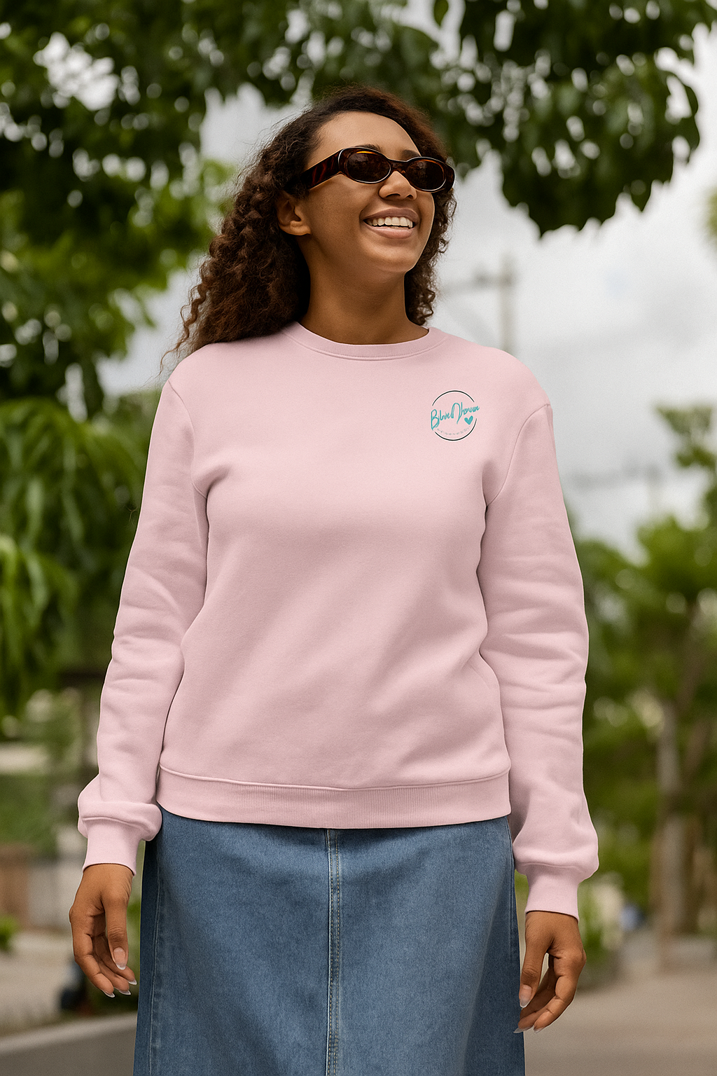 Basic Blue Chico Crewneck Sweatshirt