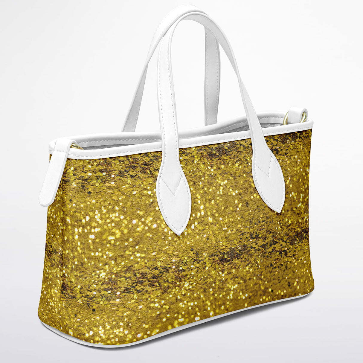 Luxury Gold Cross Christian Leather Tote Bag