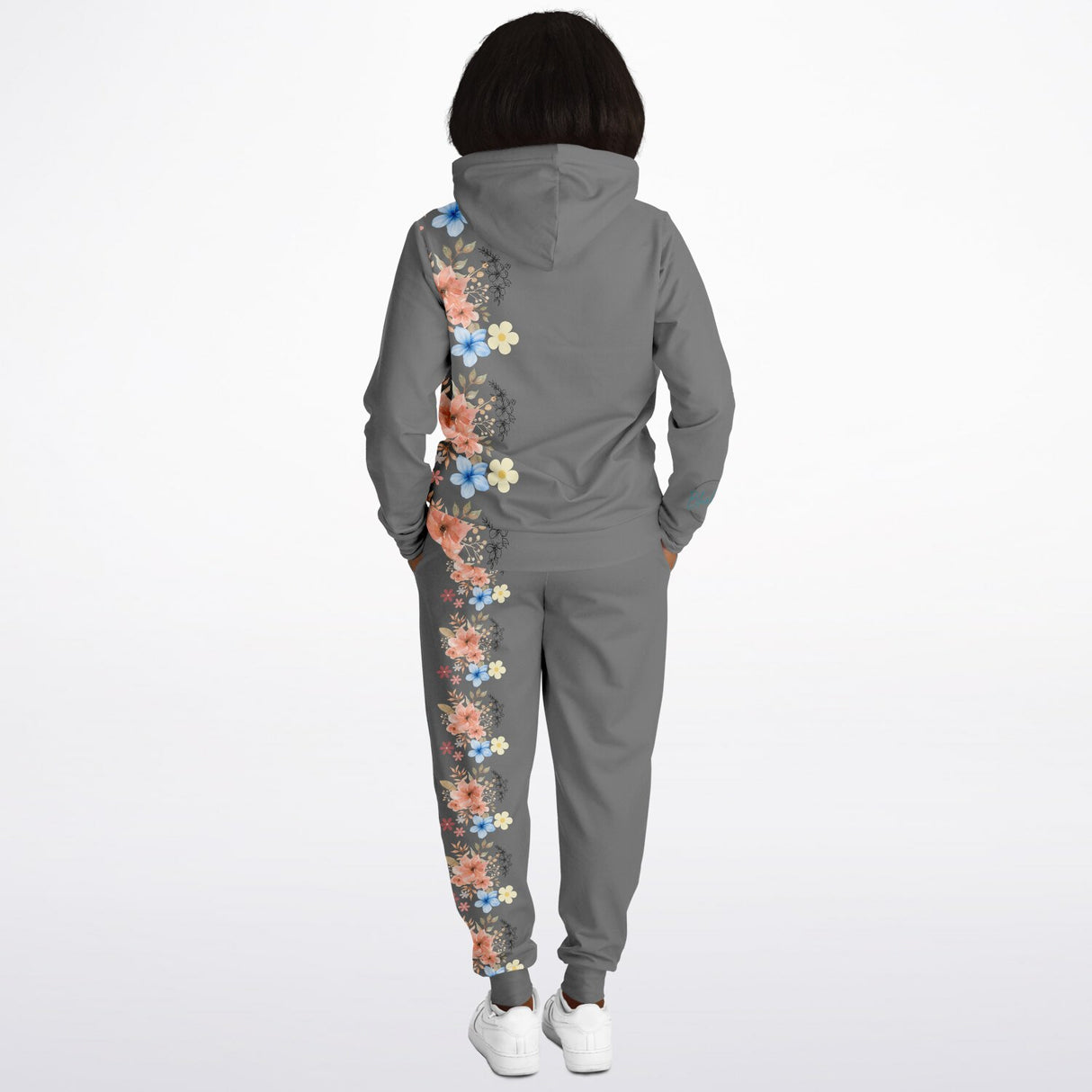 Grey Floral Women's Jogger Set