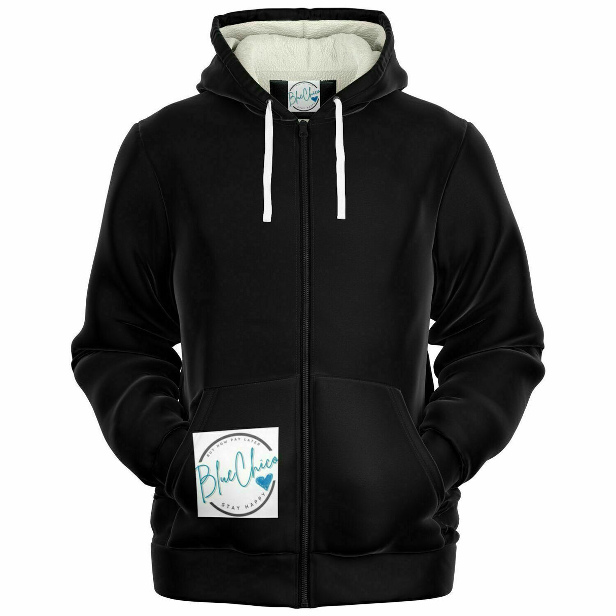 Basic Black UNISEX Zip Up Youth Coat (Husky Fit)