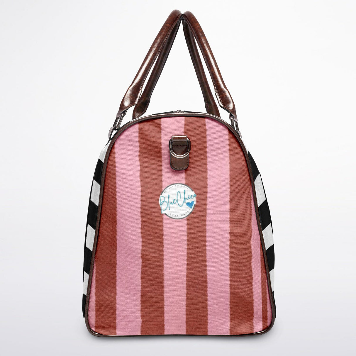 Luxury Stripes Canvas Duffel Bag – Weekender & Gym Travel Bag | Durable Overnight Bag