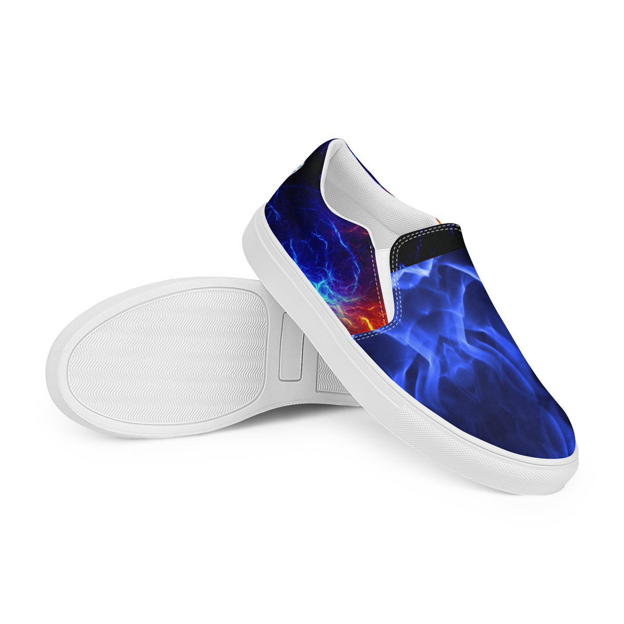 Blue Fire Slip Ons for Men