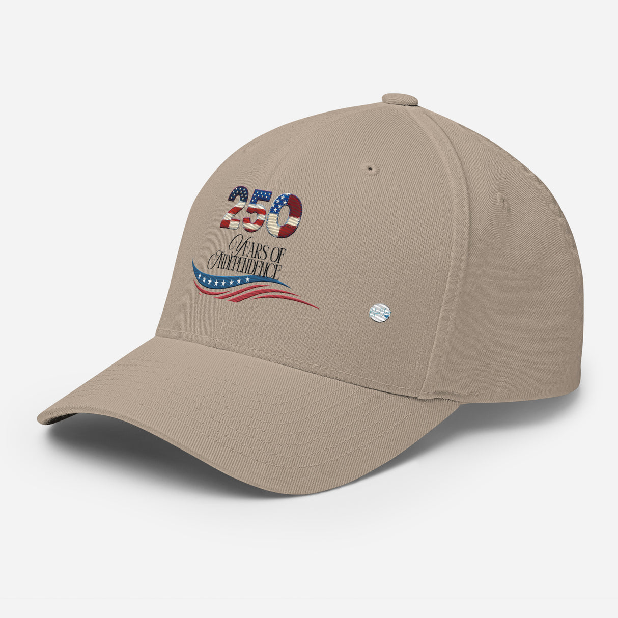 Beige united states of america hat celebrating 250 years of independence with flag design