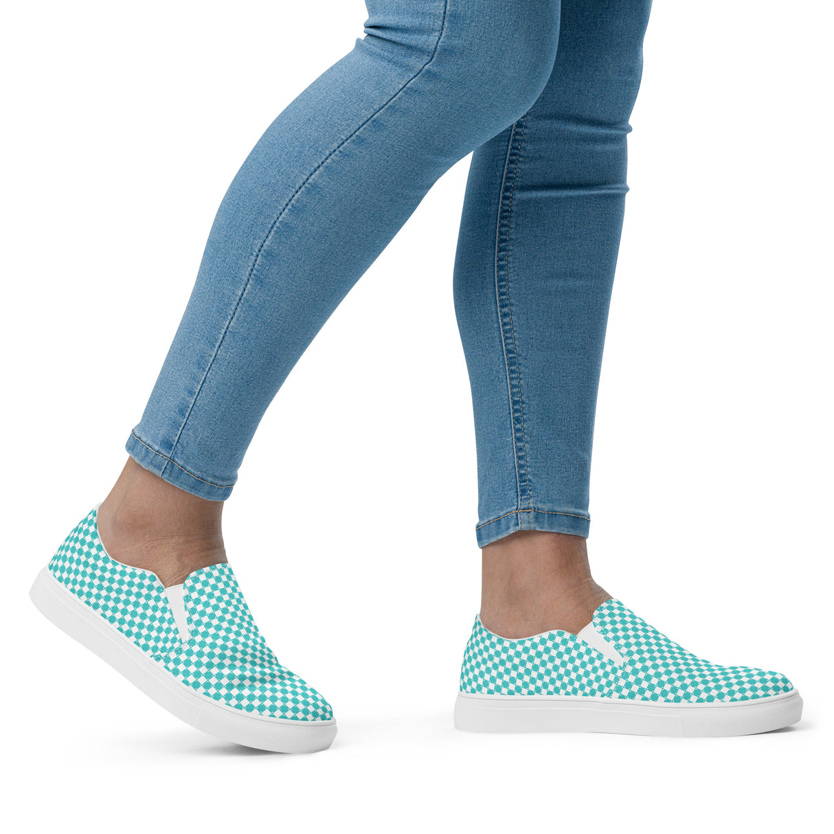 Blue Royal Check Slip On- Women's