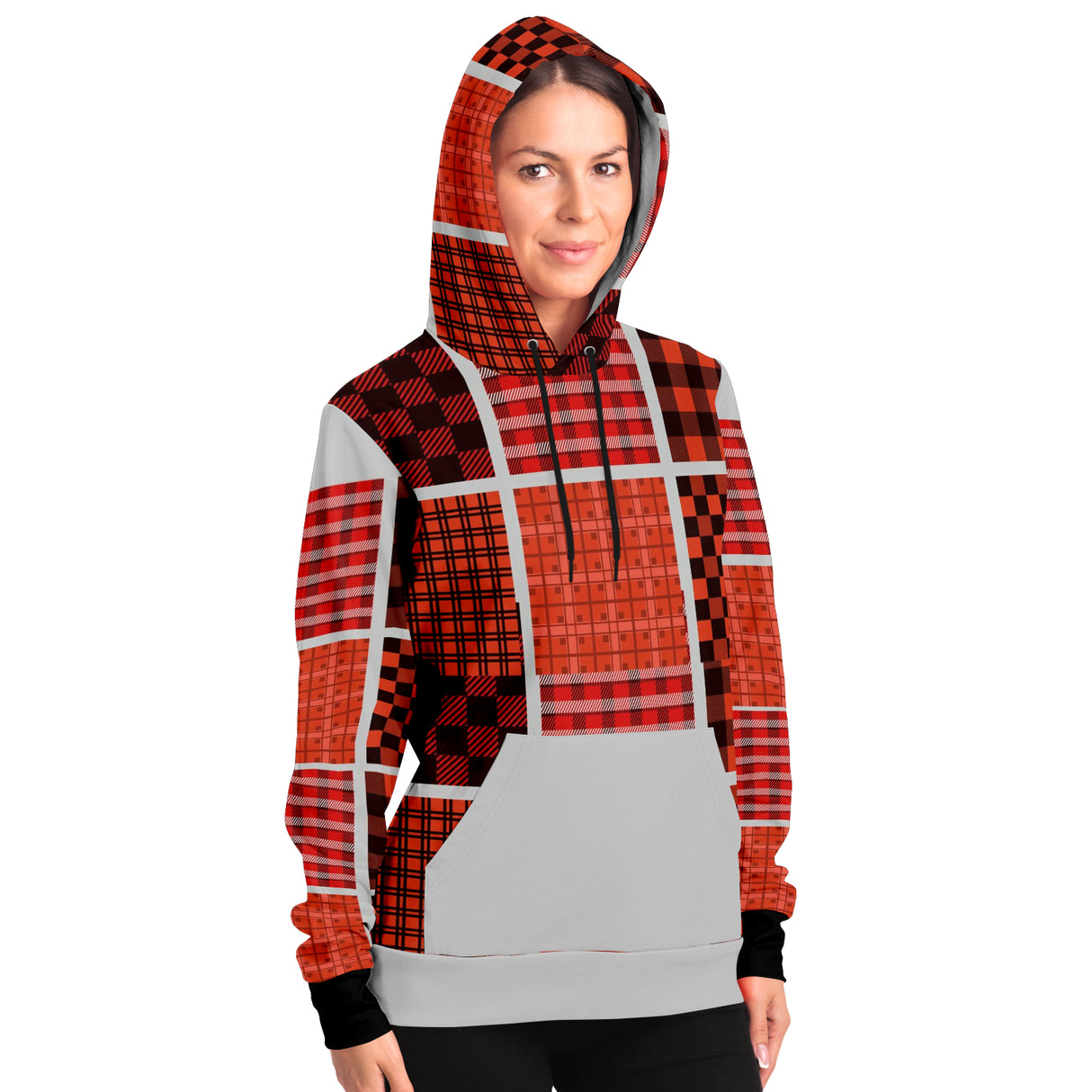 Fall Fun- New Jersey Plaid Premium Adult Hoodie