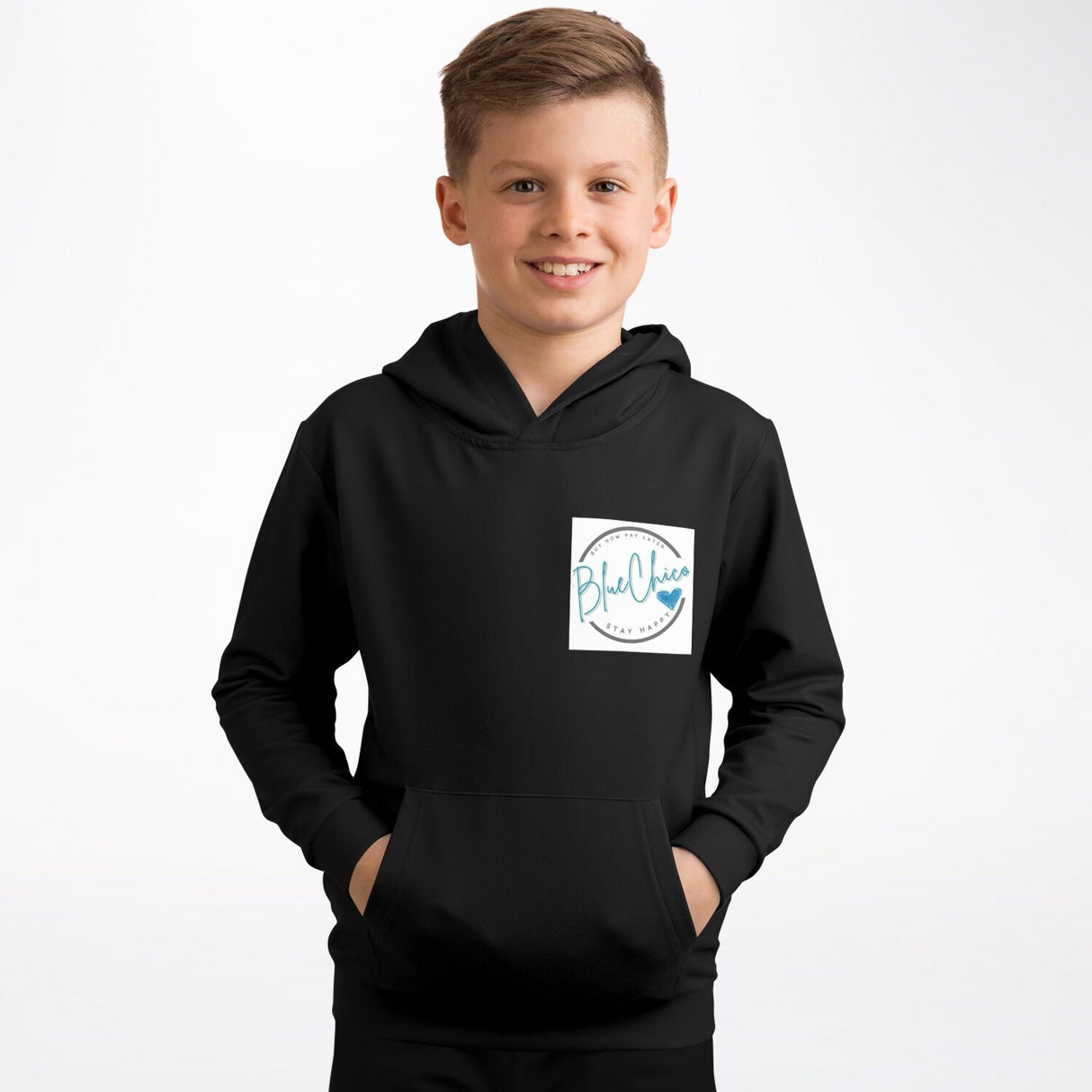 Basic Black PREMIUM Kids Hoodie