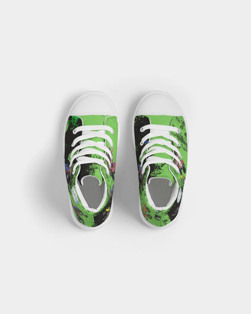 Monster Trck Dino Battle High Top Sneakers for Kids Kids Hightop Canvas Shoe