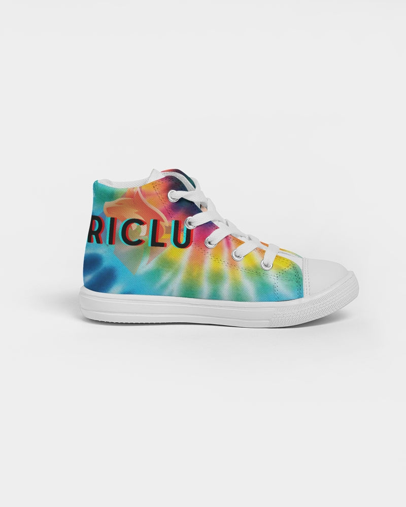 Summer Happiness by RicLu Kids Hightop Canvas Shoe