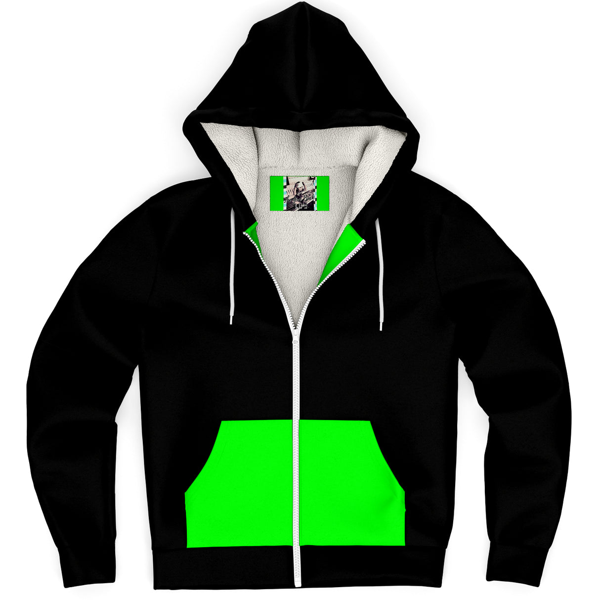 Cool Lime Zip Up Ultra Soft MicroFleece Coat