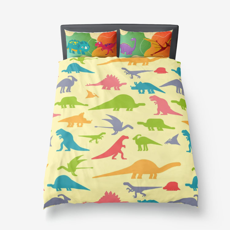 Dino Pals Duvet Cover and Pillowcase Set-
