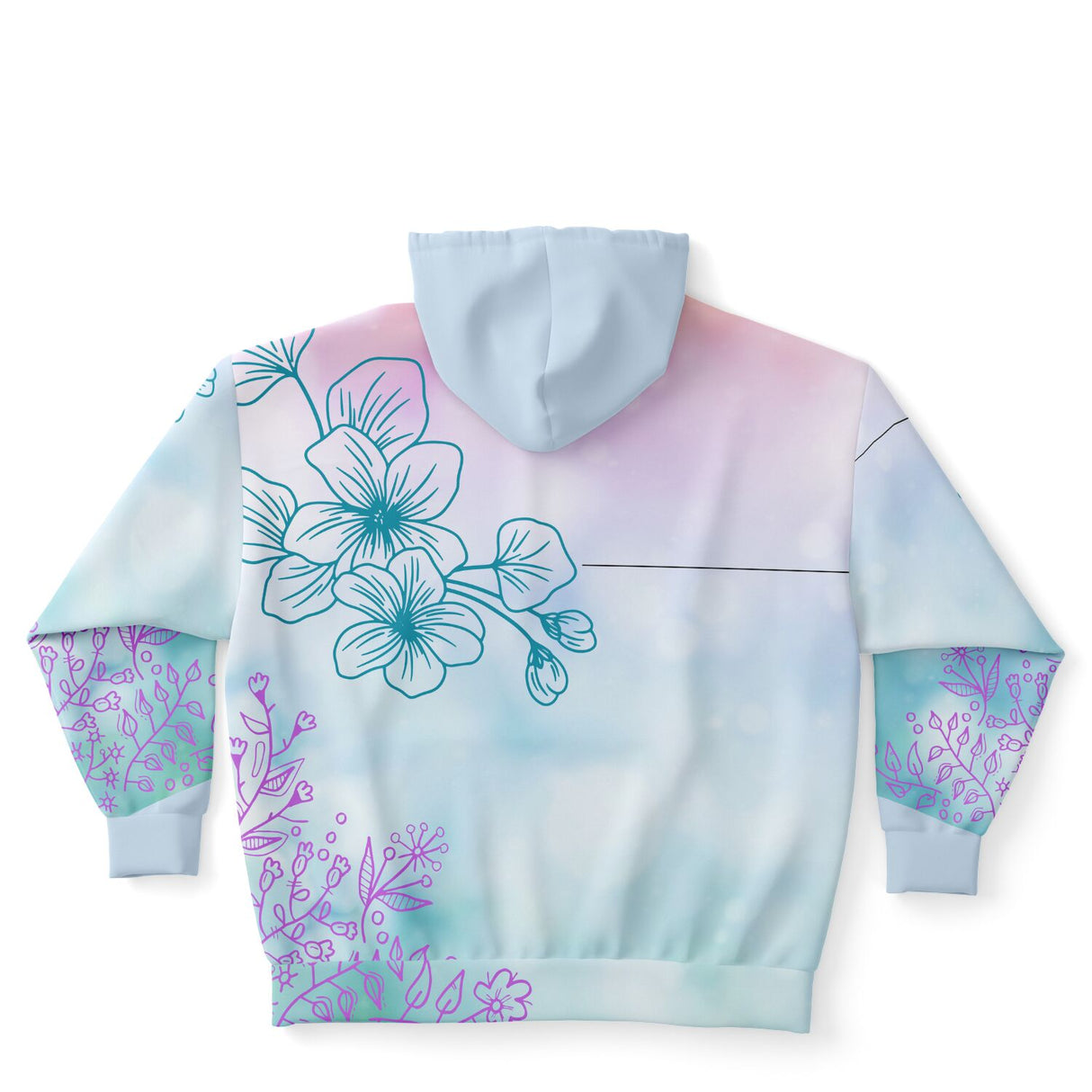 PLUS SIZE Cotton Candy Florals Premium Hoodie