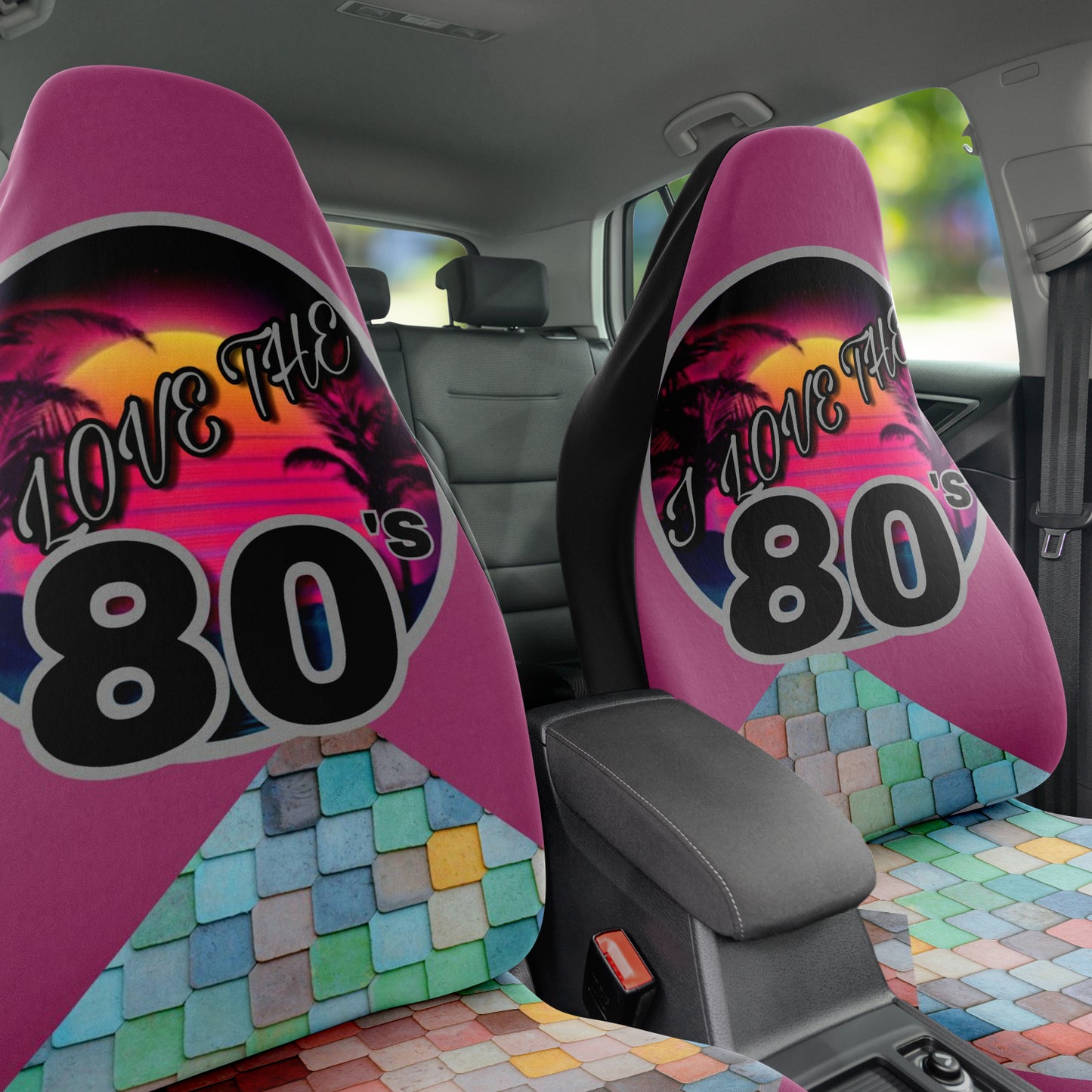 I Love The 80's Automobile Seat Covers