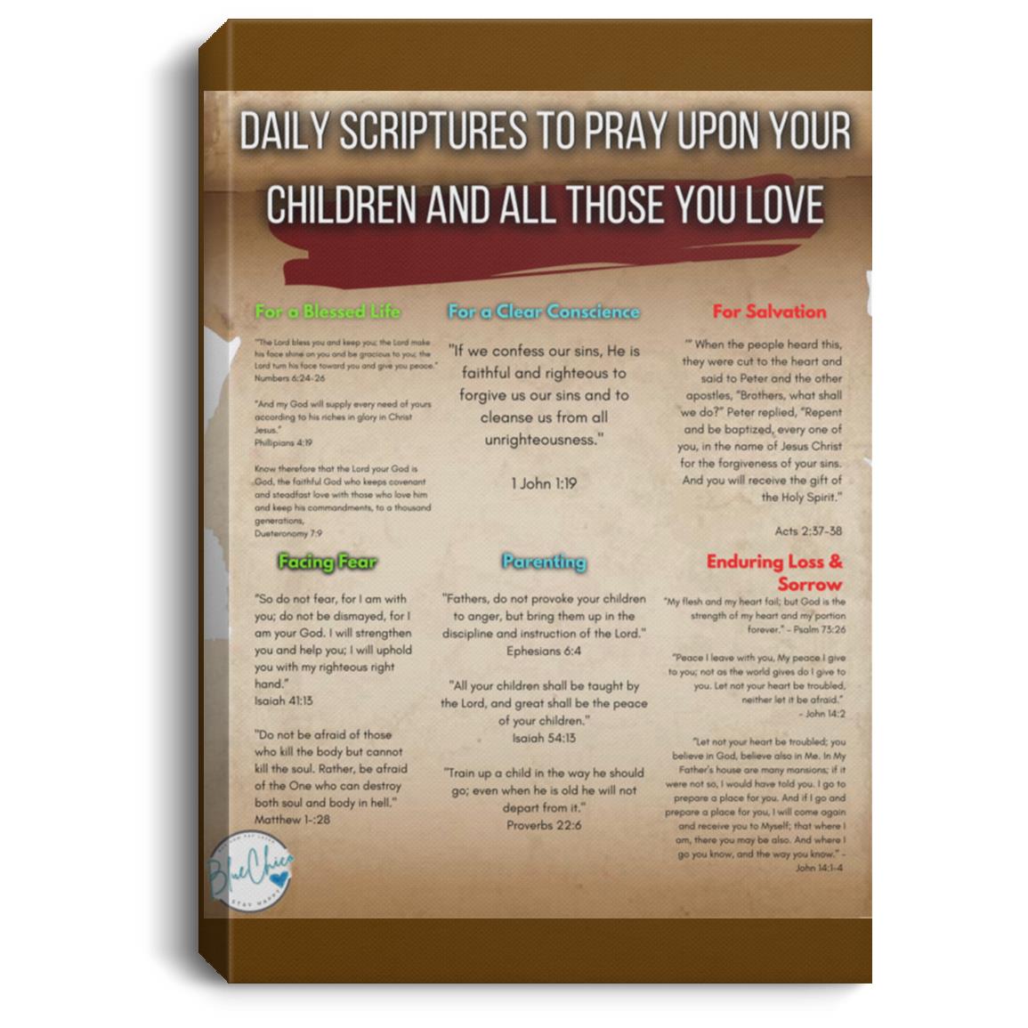 Daily Prayer Scriptures Canvas Wall Art