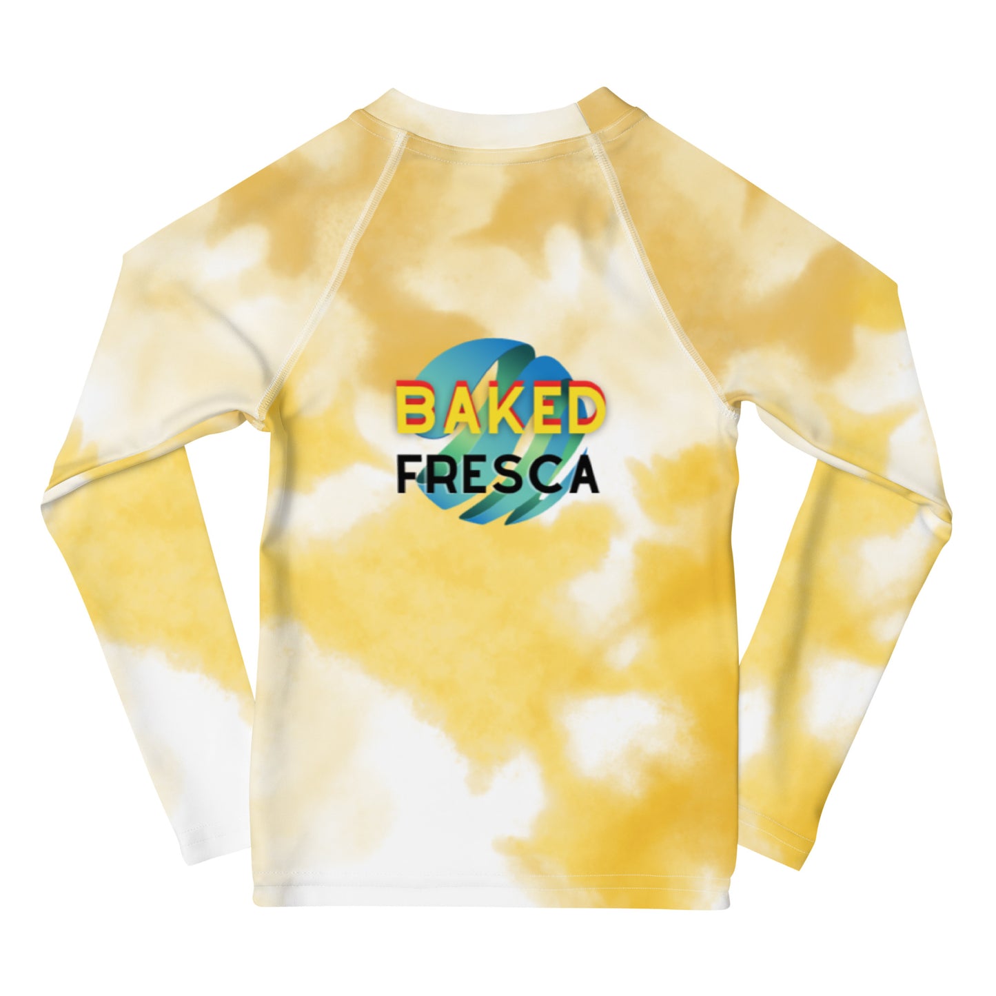 Yellow Splash Dye Kids Rash Guard by Baked Fresca