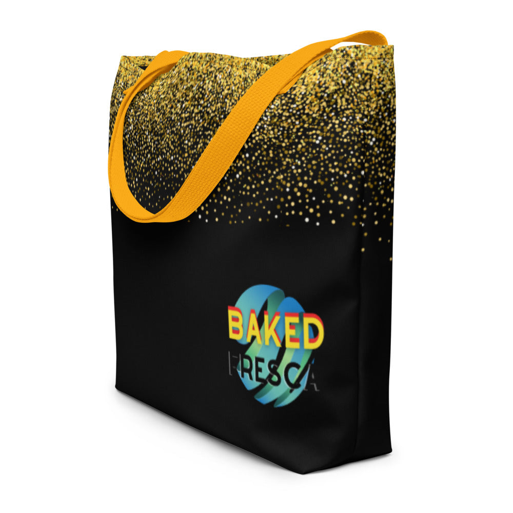 Golden Glitter Oversized Bag