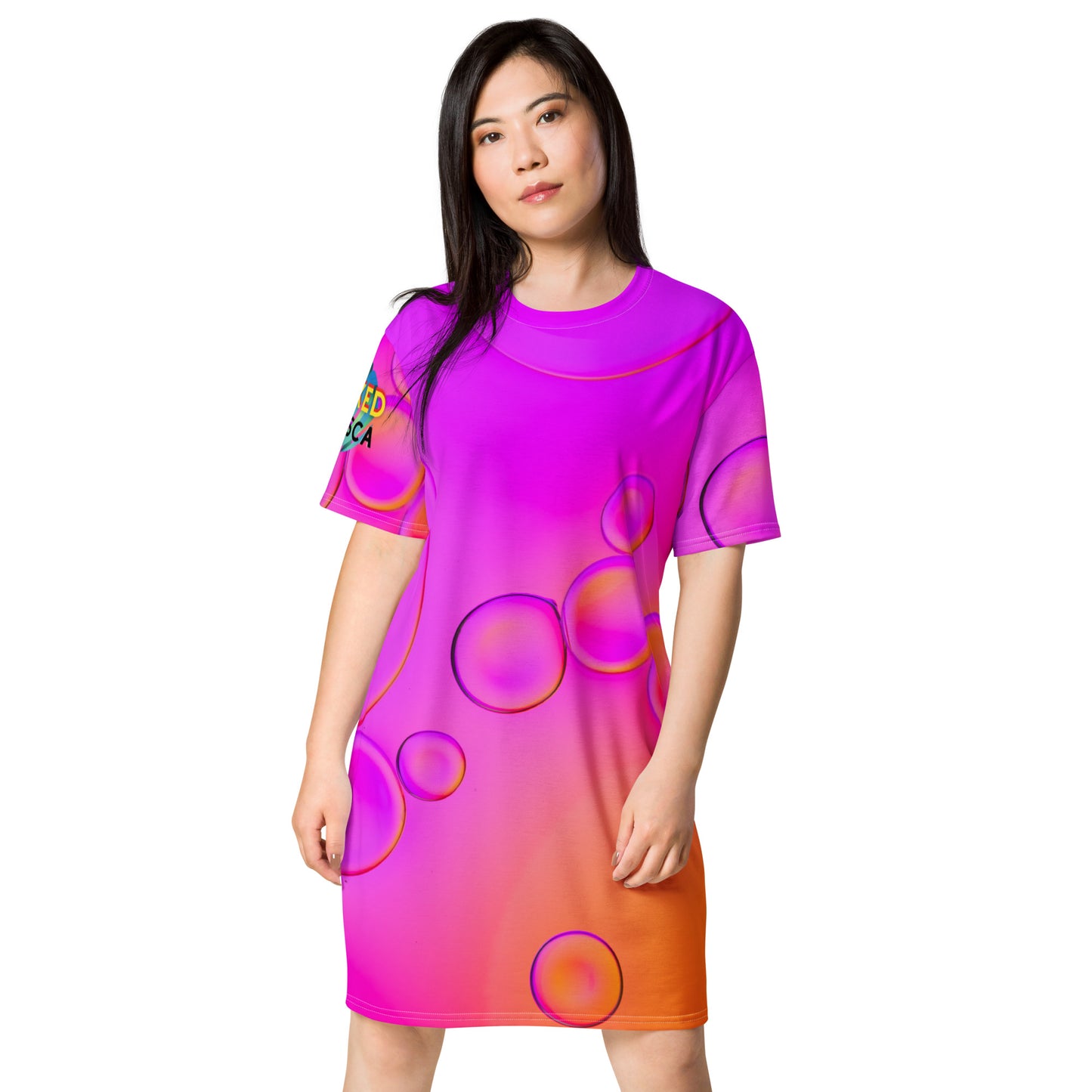 Neon Bubbles Swim Dress by Baked Fresca