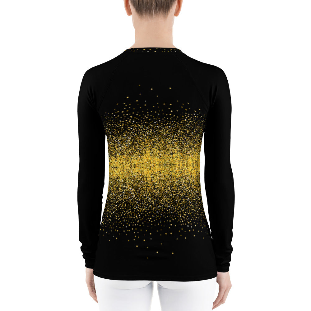 Glitter is Gold Women's Rash Guard by Baked Fresca
