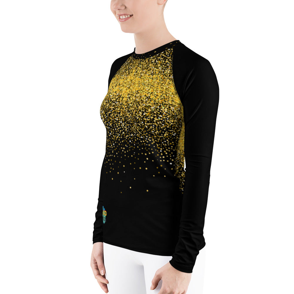 Glitter is Gold Women's Rash Guard by Baked Fresca
