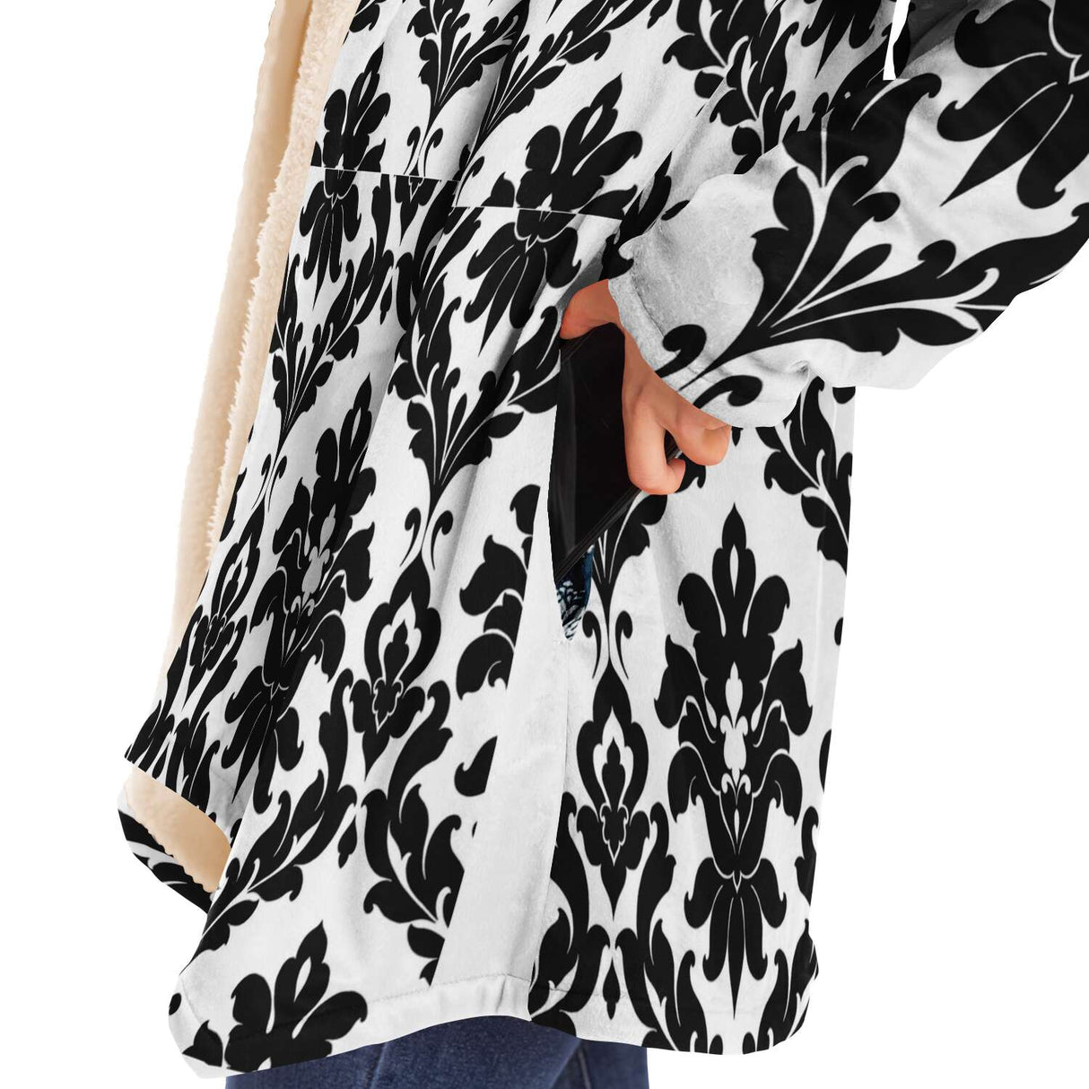 Royal Damask Fleece Cloak