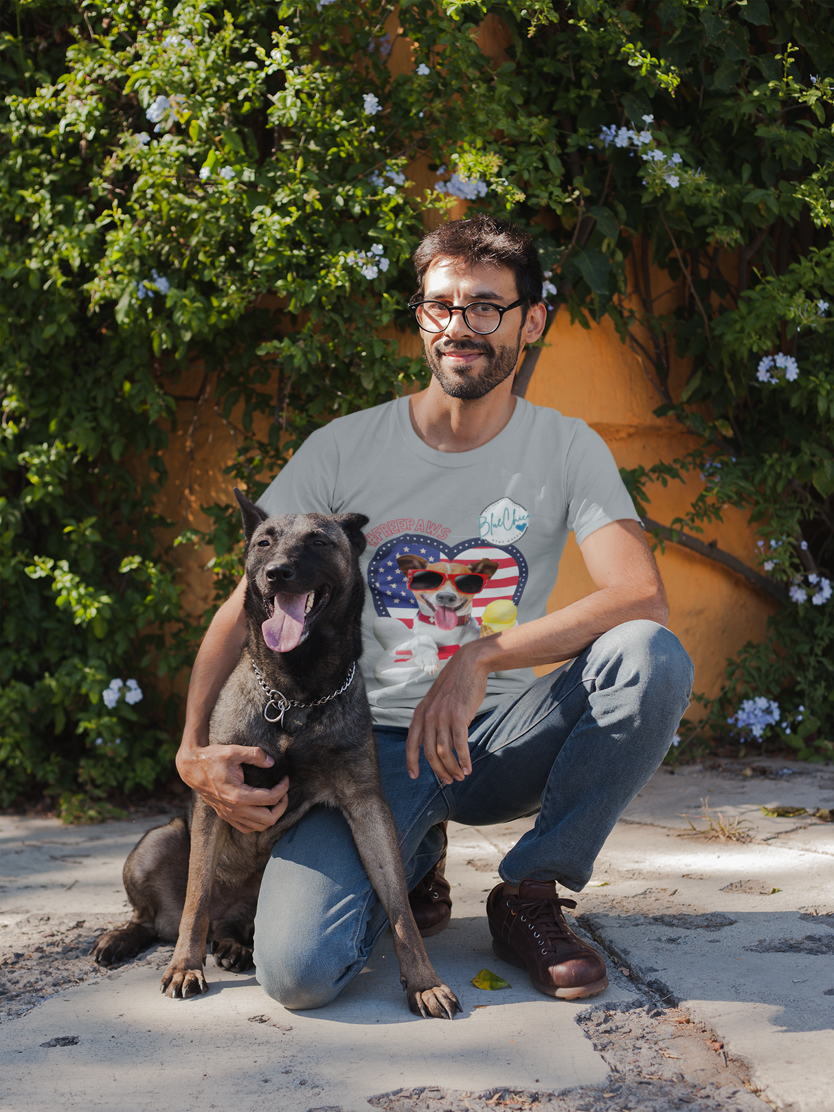 Blue Chico Paws Freedom Tee