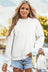 Coffee Oversize Drop Shoulder Reversible Mock Neck Sweatshirt