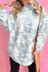 Multicolour Camo Print Howdy Western Style Baggy Pullover Sweatshirt