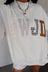 Coffee WWJD Mixed Pattern Embroidered Patch Graphic Mock Neck Sweatshirt