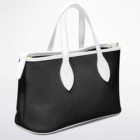 LDB in Tow™ Leather Tote – Elegant Black Purse | Minimalist Leather Handbag | Perfect Prom & Date Night Bag