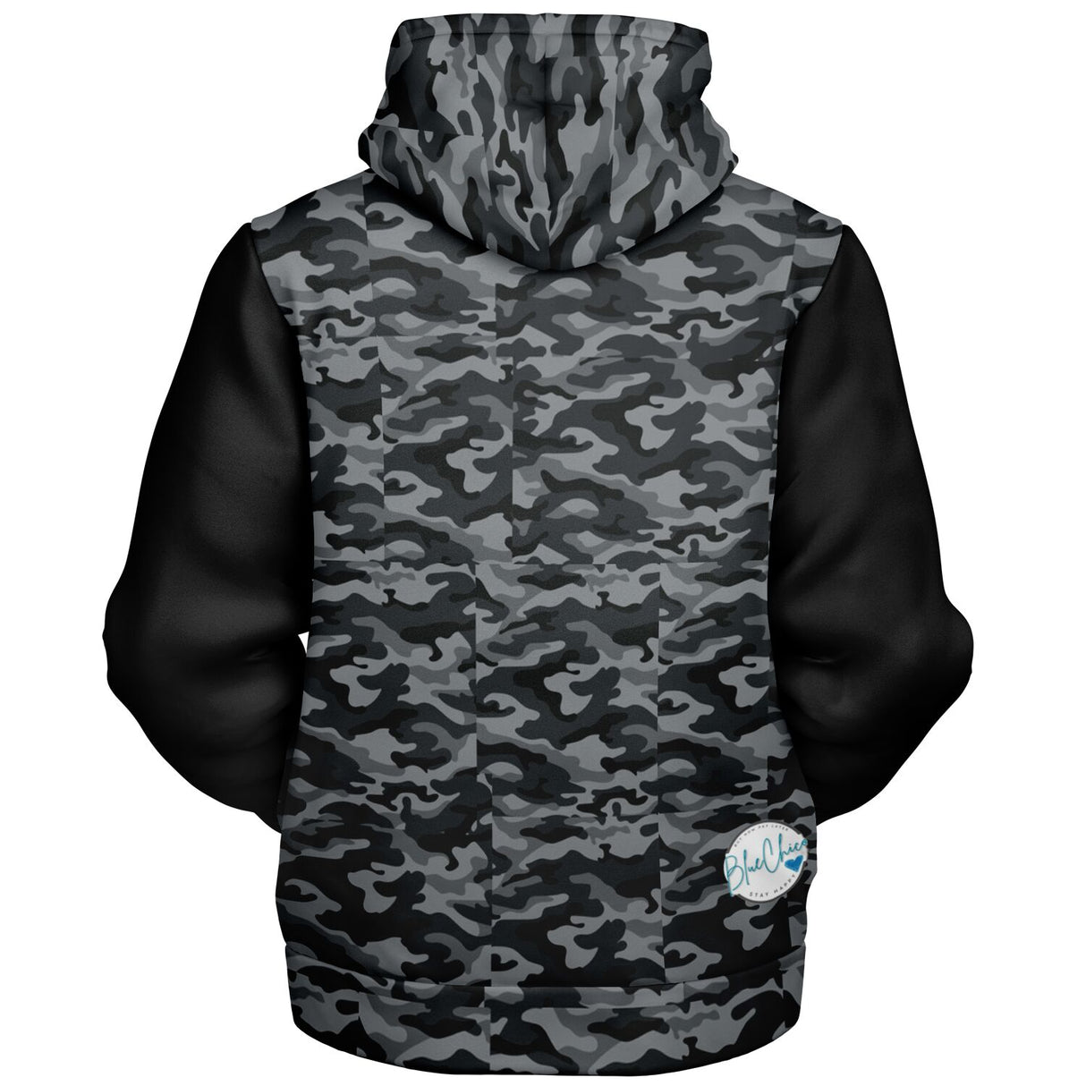 Classic Black Camo UNISEX Zip Up Youth Coat (Husky Fit)