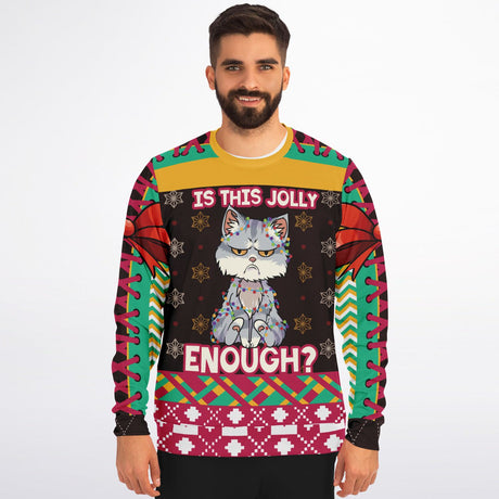 “Is This Jolly Enough?” Grumpy Cat Christmas Sweater