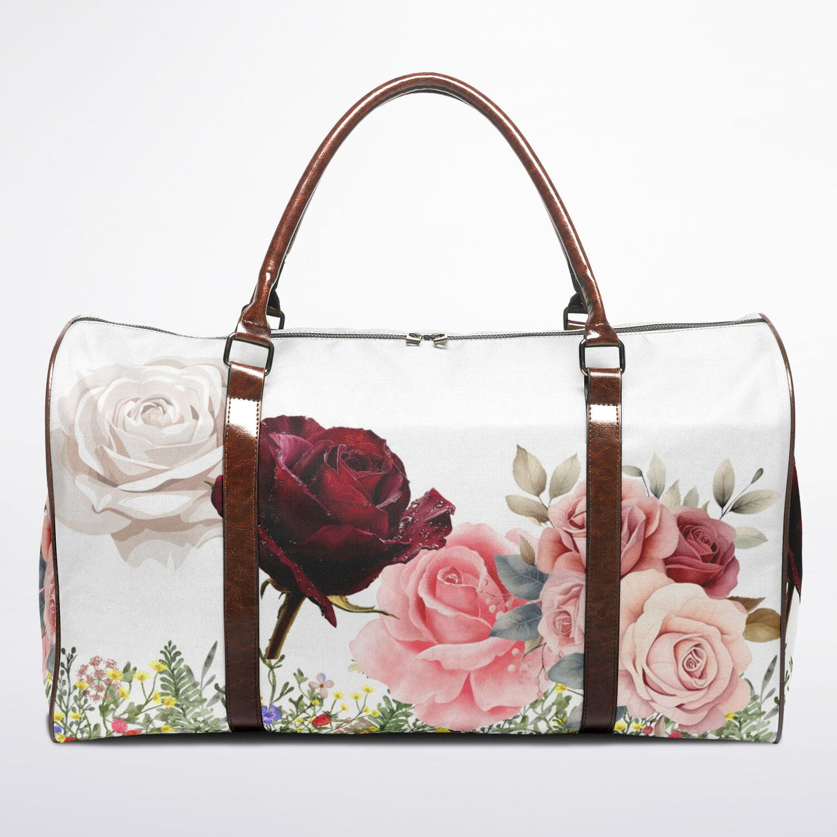 Rose Garden Canvas Duffel Bag – Weekender & Gym Travel Bag | Durable Overnight Bag