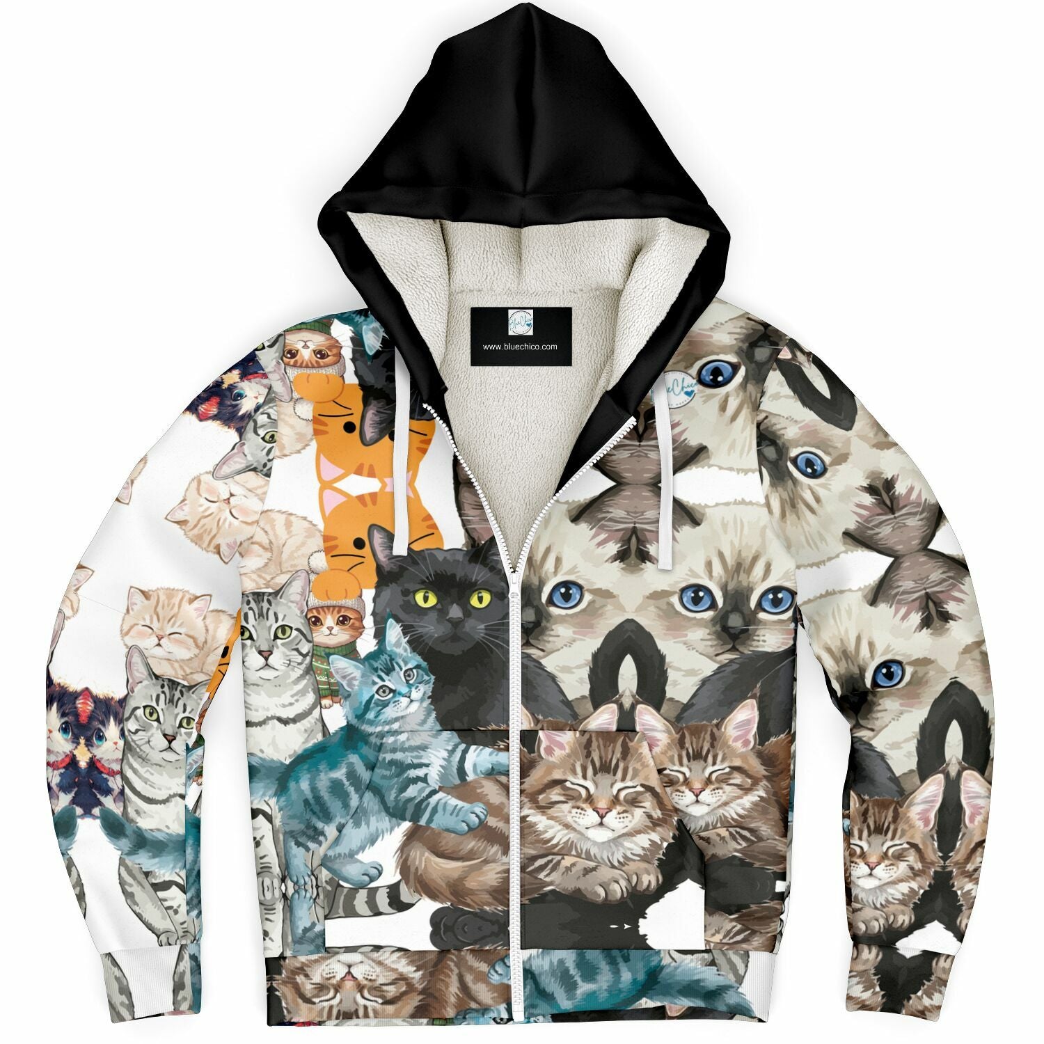 Cat Love UNISEX Zip Up Youth Coat (Husky Fit)