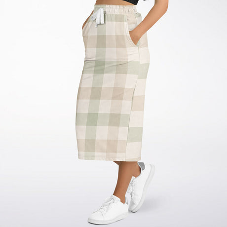 Springtime Plaid Modest Maxi Skirt – Ultra-Soft Long Skirt with Pockets (Machine Washable)