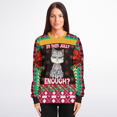 “Is This Jolly Enough?” Grumpy Cat Christmas Sweater