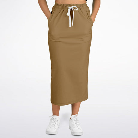 Beige Rage Modest Maxi Skirt – Neutral Tan Long Skirt with Pockets (Ultra-Soft & Machine Washable)