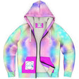 Rainbow Fizzles  MIcroFleece Zip Up Youth Coat (Husky Fit) 