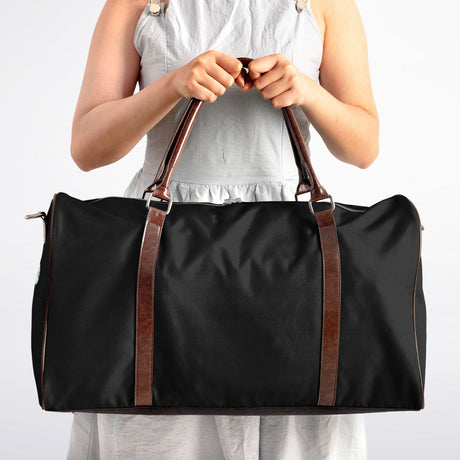 Basic Black Canvas Duffel Bag – Weekender & Gym Travel Bag | Durable Overnight Bag