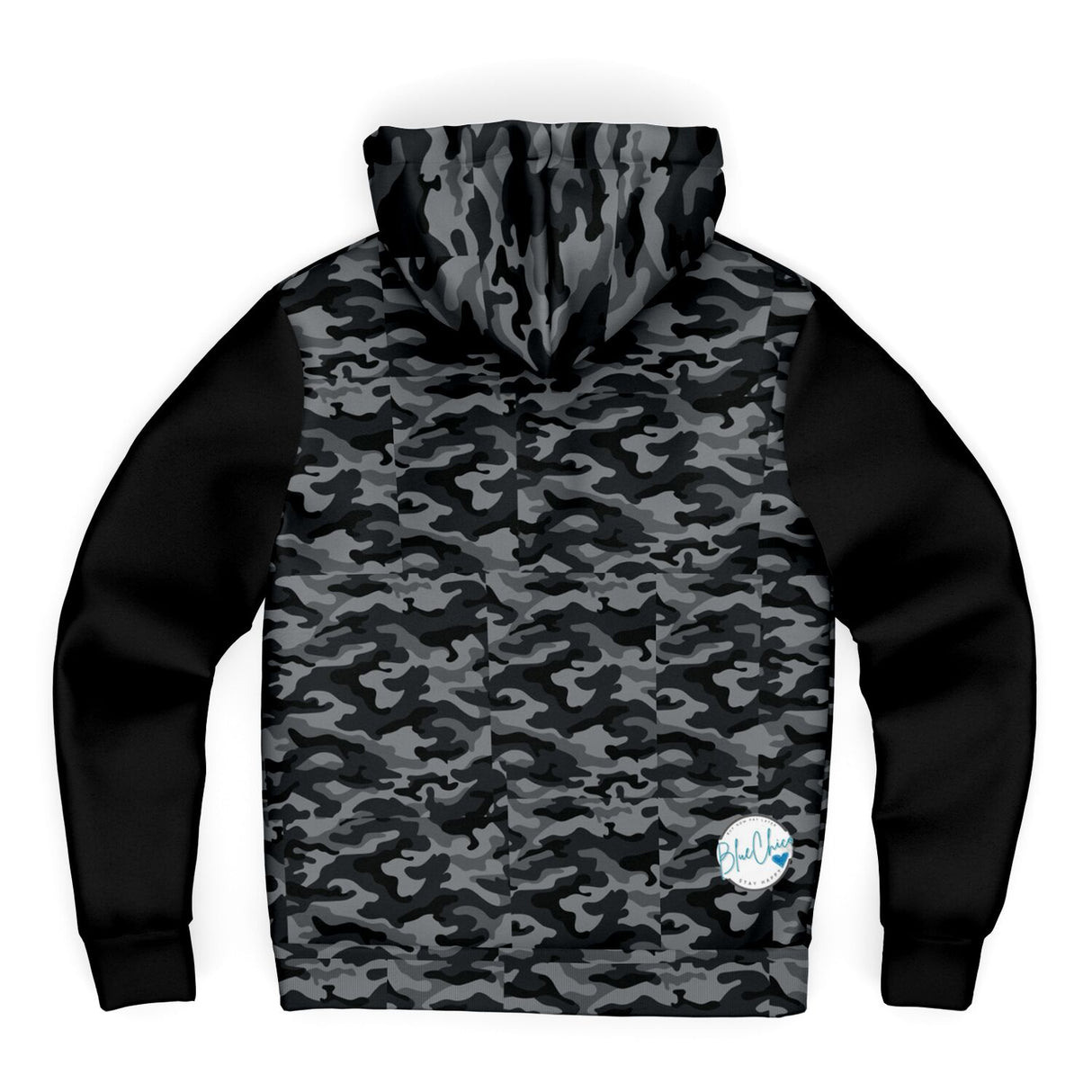 Classic Black Camo UNISEX Zip Up Youth Coat (Husky Fit)