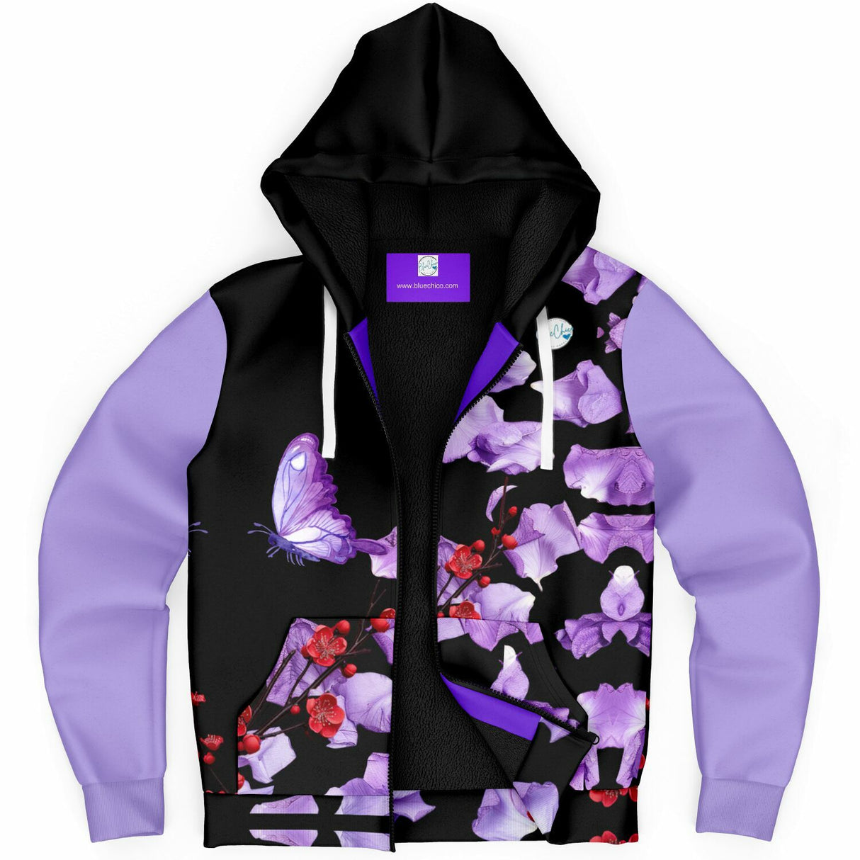 Purple Garden UNISEX Zip Up Youth Coat (Husky Fit)