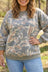 Multicolour Camouflage Print Shift Silhouette Long Sleeve Plus Size Sweatshirt