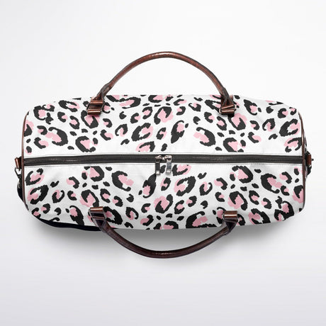 Cheetah Print Duffel Bag – Pink Leopard Weekender Bag | Stylish Travel & Gym Bag for Women