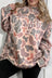 Multicolour Embroidered Slogan Camo Pullover Sweatshirt