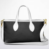 LDB in Tow™ Leather Tote – Elegant Black Purse | Minimalist Leather Handbag | Perfect Prom & Date Night Bag