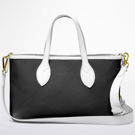 LDB in Tow™ Leather Tote – Elegant Black Purse | Minimalist Leather Handbag | Perfect Prom & Date Night Bag