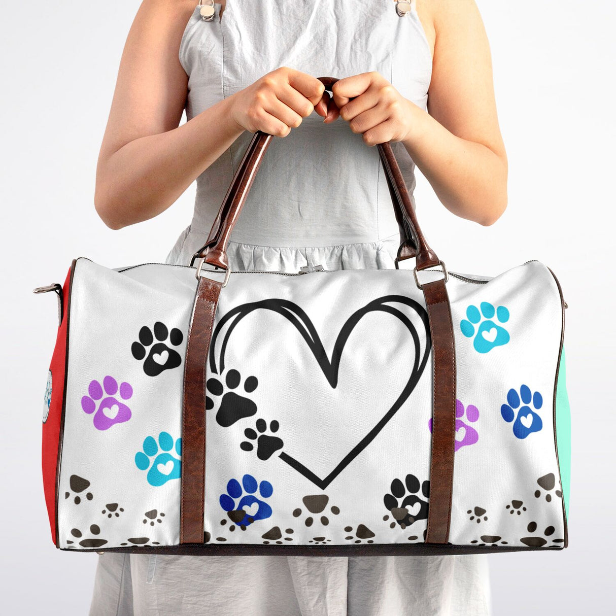 Dog Love Canvas Duffel Bag – Weekender & Gym Travel Bag | Durable Overnight Bag