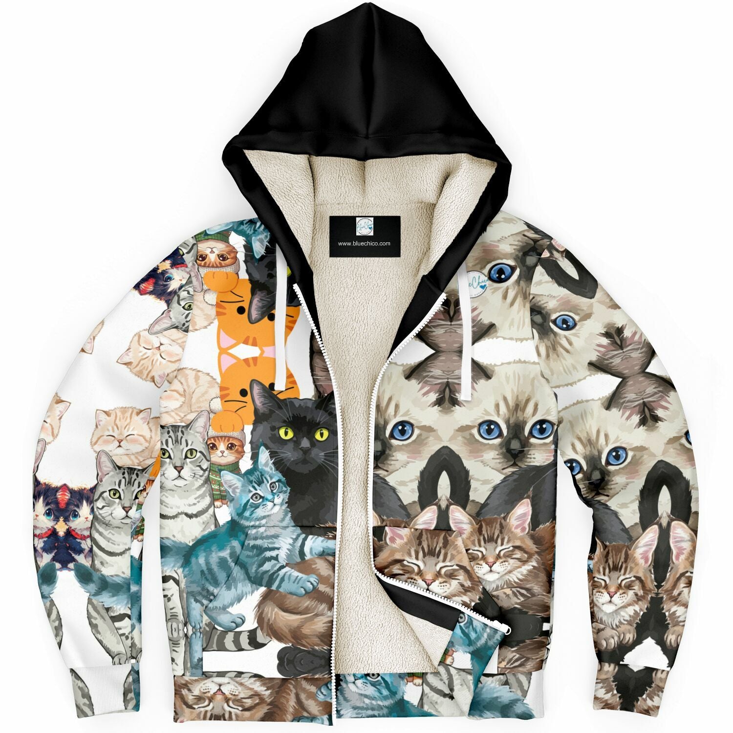 Cat Love UNISEX Zip Up Youth Coat (Husky Fit)